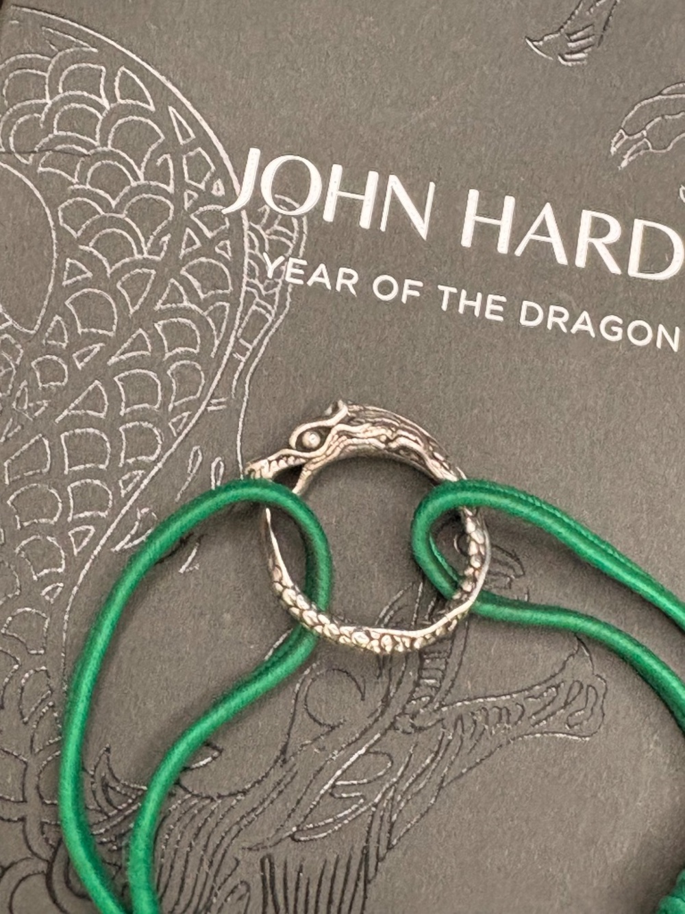 John Hardy Naga Cord Dragon Bracelet - Green